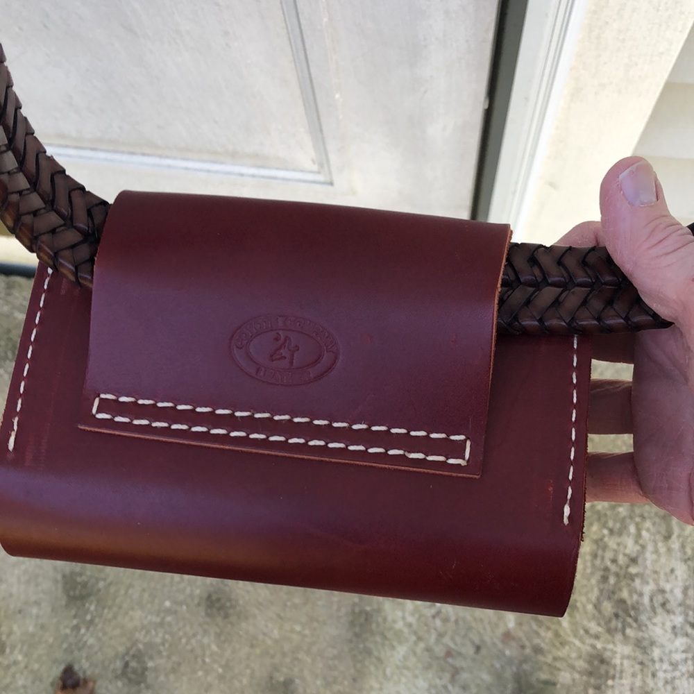 Orvis belt bag 100% leather